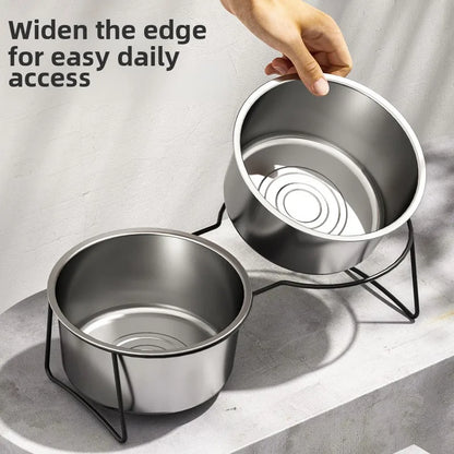 Gamelle Élevée Inox pour Grand Chien – Antiglouton, Solide & Facile à Nettoyer