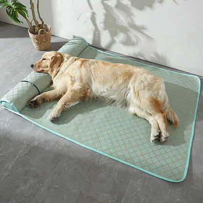 Tapis Rafraîchissant Respirant pour Chiens et Chats – Avec Oreiller
