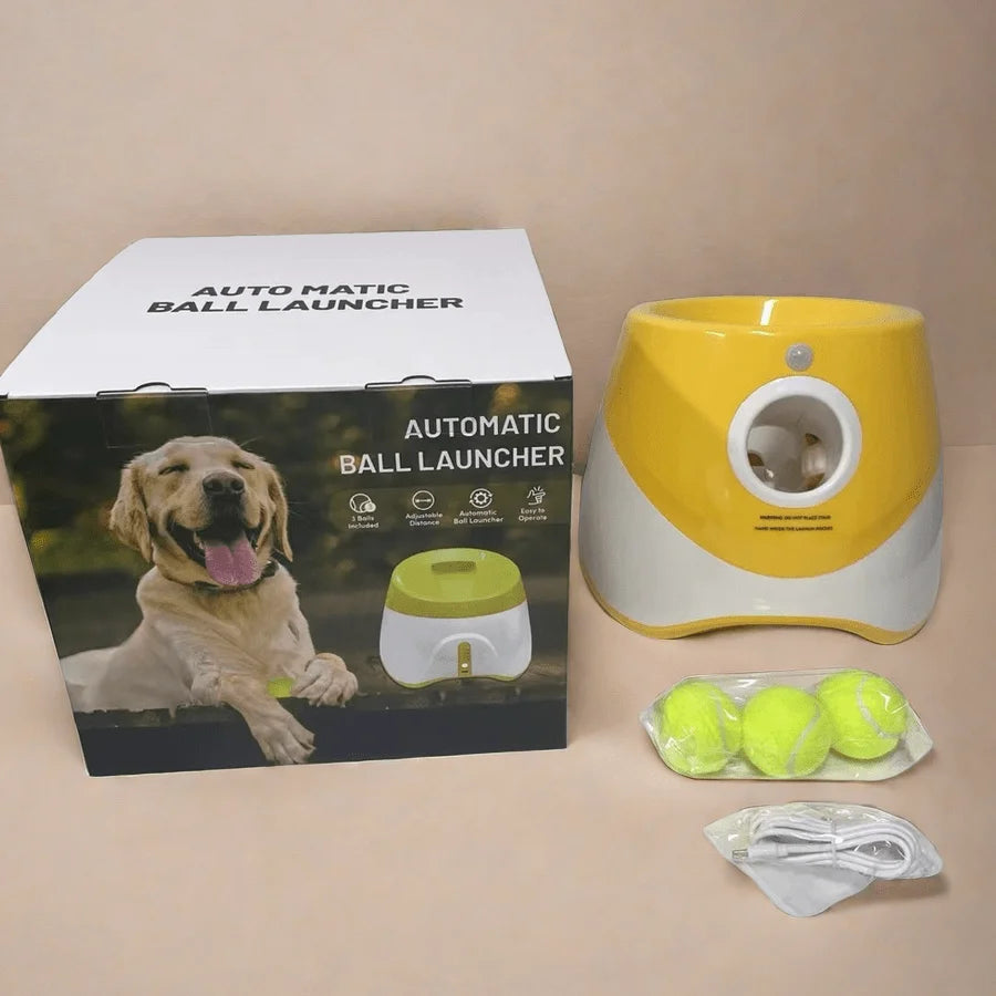 Lanceur de Balles Automatique pour Chien – Rechargeable, Interactif & Amusant