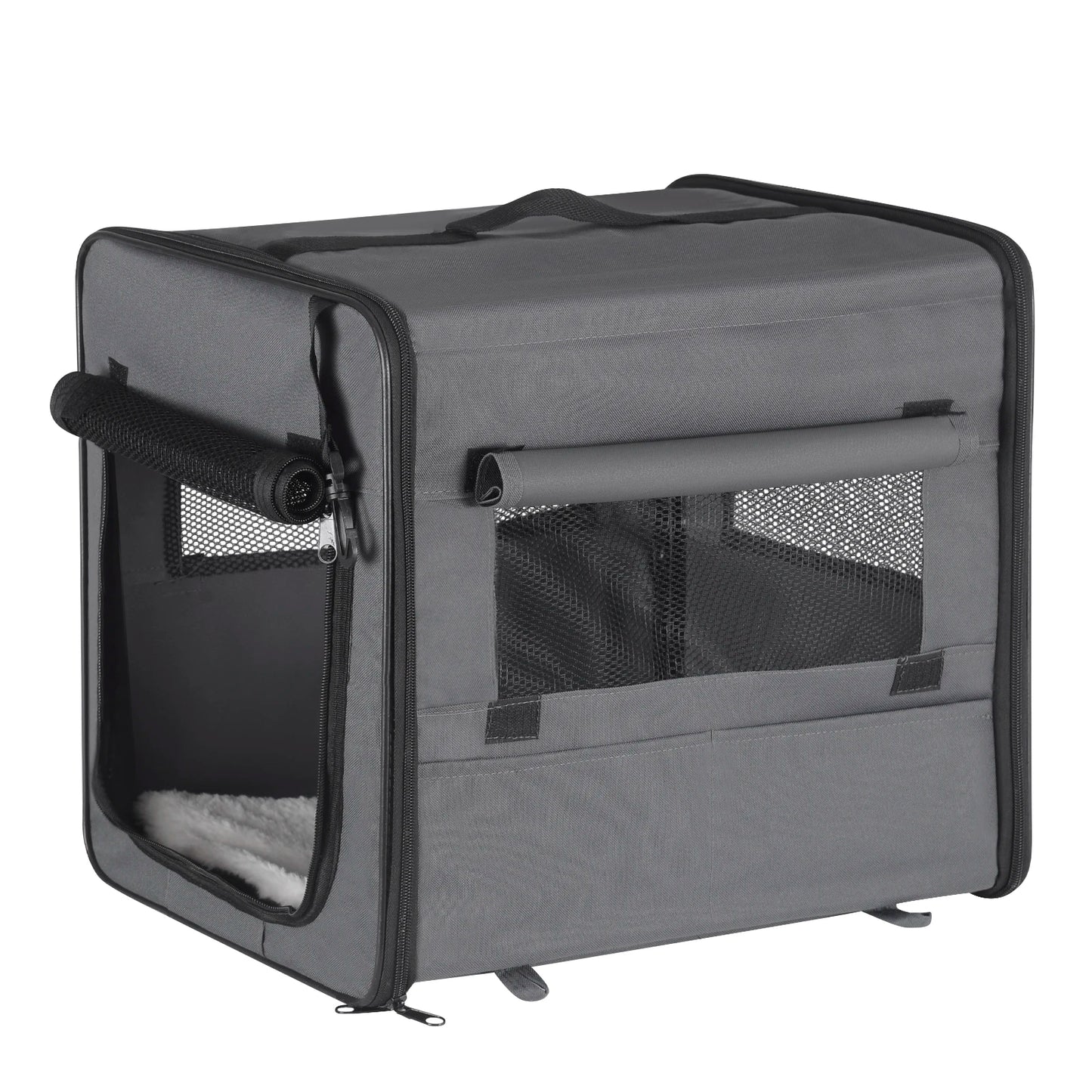 Boîte de Transport Pliable pour Chiens et Chats – Sécurisée et Confortable en Voiture