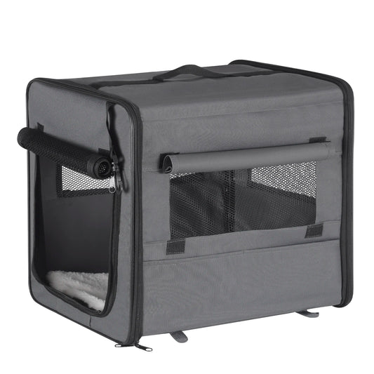 Boîte de Transport Pliable pour Chiens et Chats – Sécurisée et Confortable en Voiture