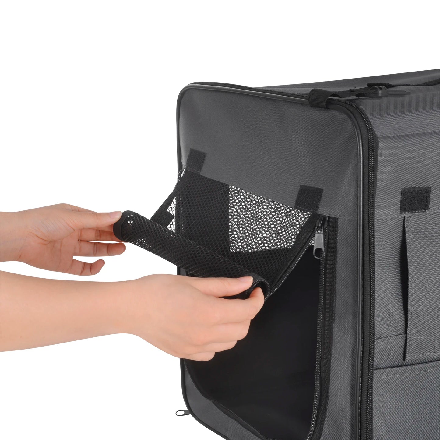 Boîte de Transport Pliable pour Chiens et Chats – Sécurisée et Confortable en Voiture